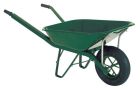 Brouette travaux de voirie verte 100 L roue gonflable