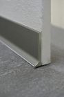 Capuchon de fermeture gauche aluminum anodise aspect inox brosse Schluter-DESIGNBASE-SL - larg. 60 mm x ep. 6 mm