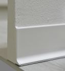 Capuchon de fermeture gauche aluminium blanc Schluter-DESIGNBASE-SL - larg. 60 mm x ep. 6 mm