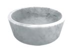 vasque en pierre cylindrique d.42 h. 15 cm blanc marbre