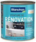 Peinture acrylique de renovation multi-supports Cuisine & Bains satine gris lin - boite metal de 0,5L