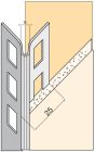 Protege angle aluminium perfore angle vif pour cloisons traditionnelles lg. 250cm