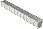 Caniveau de drainage en composite arme de fibres de verre avec grille MEAFLUID100 - long. 1m x larg. 136mm x haut. 127mm - classe B125