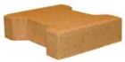 Pave beton H Ocre Orange - long. 19,8cm x larg. 16,5cm x ep. 4,5cm