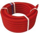 SOMATHERM FOR YOU - Couronne de 100m de Tube PER Ø16 gaine rouge - Mise en œuvre simple et rapide - Pour une installation de reseaux d'eau potable et chauffage dans l'habitat - Ideal pour le passage de cloison ou noye dans la chape