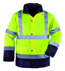 ROADWAY Parka 4/1 polyester hi-viz jaune/marine, M classe 3