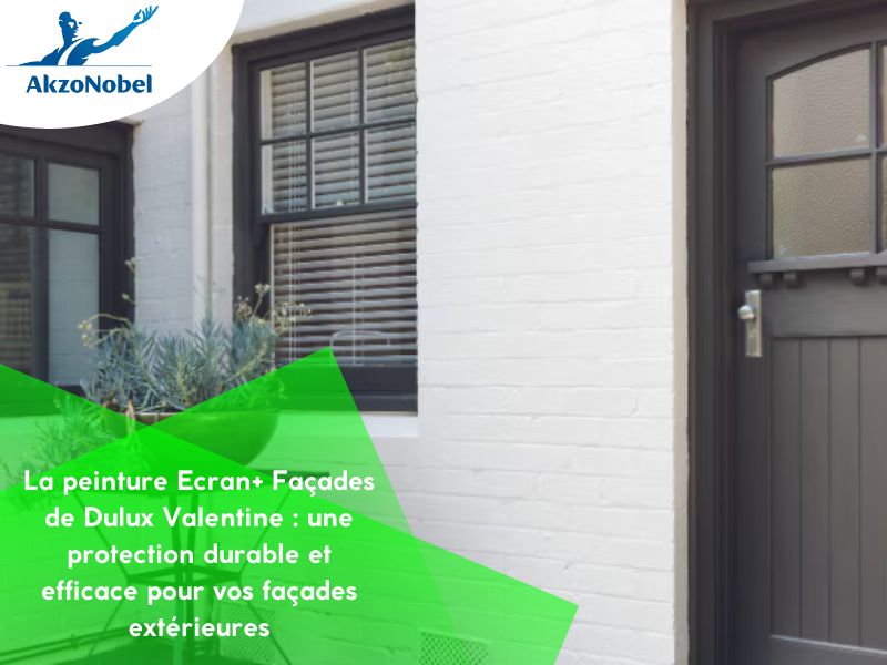 La peinture Ecran+ Façades de Dulux Valentine : une protection durable et efficace pour vos façades extérieures